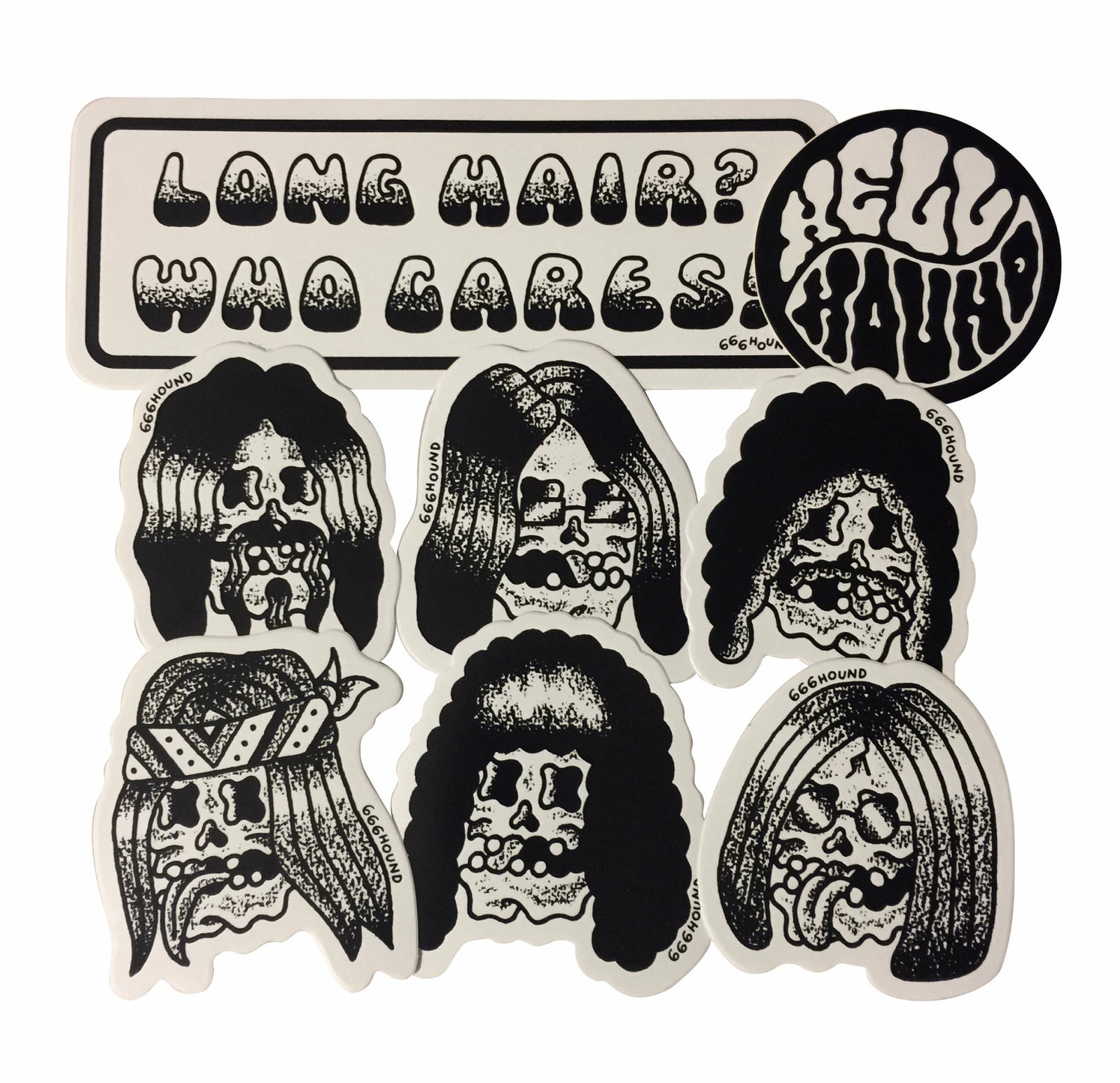Sticker Pack "Long Hair Who Cares" - Hipnosis